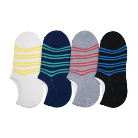 スタジオ・ポアック スニーカーソックス ショート丈 靴下 6足セット アソート 接触冷感 ボーダー 23cm~25cm AM199U000Z23