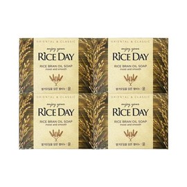 Rice Day Yoon Soap 100g 4 Pieces Face Wash Soap / 라이스데이 윤 비누 100g 4입 세안비누