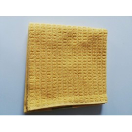 Sue Rossi Ltd 100% Cotton Tea Towels Waffle Embroidered Animal Cooks Cloth Luxury 3 Pack Kitchen Towel Set (Yellow Bee)