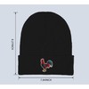 Rooster Embroidered Beanie Hats for Men Women, Chicken Winter Funny