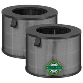 OKKFITR U9C Series (U9CV2B/U9CS1C/U9CV1C) Replacement Filter 2-Pack U9CV2B - 3-in-1 True HEPA & Activated Carbon Air Filter, Compatible with LG PuriCare AeroTower Fan Purifier