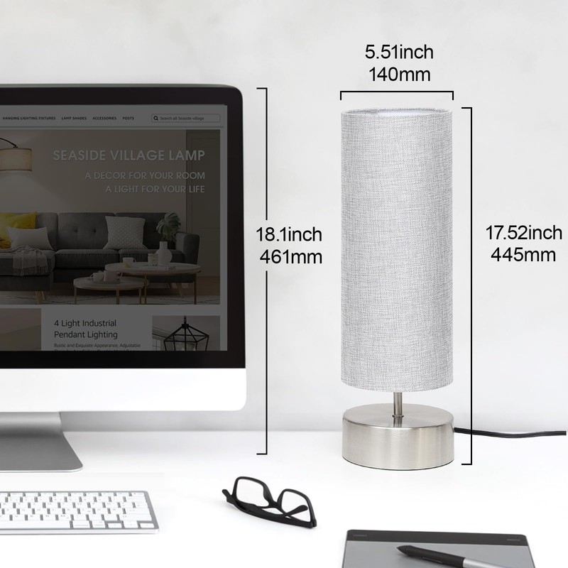 Bedside Touch Lamp, 3 Way Touch Control Table Lamp with
