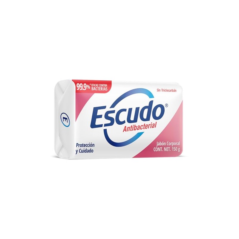 Escudo Antibacterial, Jabón de tocador en barra, Protección y Cuidado,