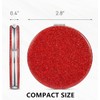 mpowtech Red Compact Mirror for Purse,Magnifying Travel Mirror with Glitter,Double-Sided