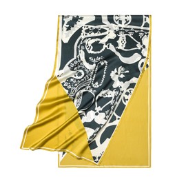 SHIROUYU 100% Mulberry Silk Scarf for Women - Large Shawl, Head Wrap, Neck & Hair Accessory - Gift Packed