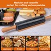 18.5 inches Marble Rolling Pin,Large Non-Stick Dough Roller,for making pizza,