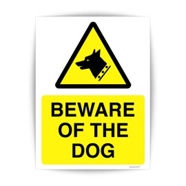Beware of The Dog Sticker (150 x 200 mm) Beware of The Dog Sign Waterproof Dog Sign Stickers