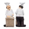 Resin Chef Statue Restaurant Dining Table Decor Figurine Ornament Kitchen