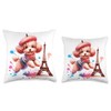 French Paris Eiffel Tower Fashion Toy Poodle Paris Puppy Throw