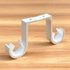 Tiweio Double Curtain Rod Brackets 2Pcs, Aluminum Alloy Ceiling Mounted,