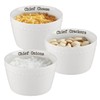 47th & Main Football Themed Ceramic Serveware, Chili Condiment Set,