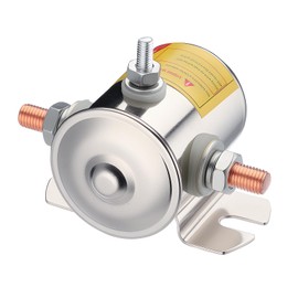 Max 200A 3 Terminal Continuous Duty Solenoid Relay for Golf Carts Heavy Duty Winch Marine in Rush 24106 SPST 12VDC 12V Solenoid Relay Nickel Plating