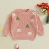 Amnnchya Christmas Baby Girl Boy Sweater Bow Long Sleeve Kids