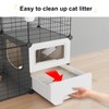 Oneluck Cat Cage Indoor with Litter Box 3-Tier DIY Cat