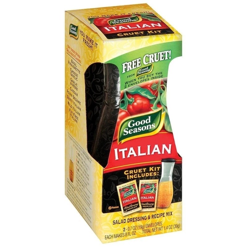 Good Seasons Salad Dressing and Recipe Mix With Cruet, Italian,