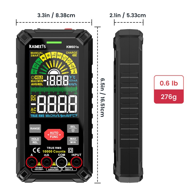 KAIWEETS Digital Multimeter 10000 Counts TRMS Auto Ranging, Rechargeable Smart
