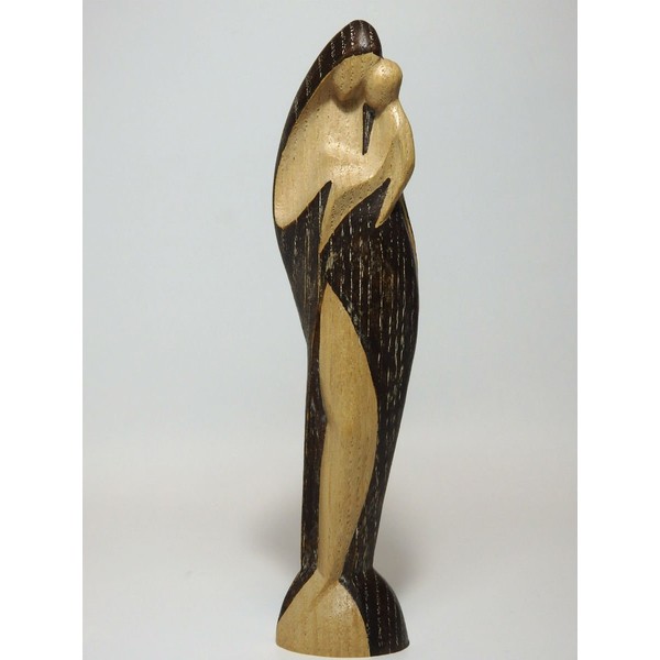 Founded in 100 years of wood carving brand "Lepi" Virgin Mary statue "Protectless" ZE Height 6.7 inches (17 cm) [Italy]