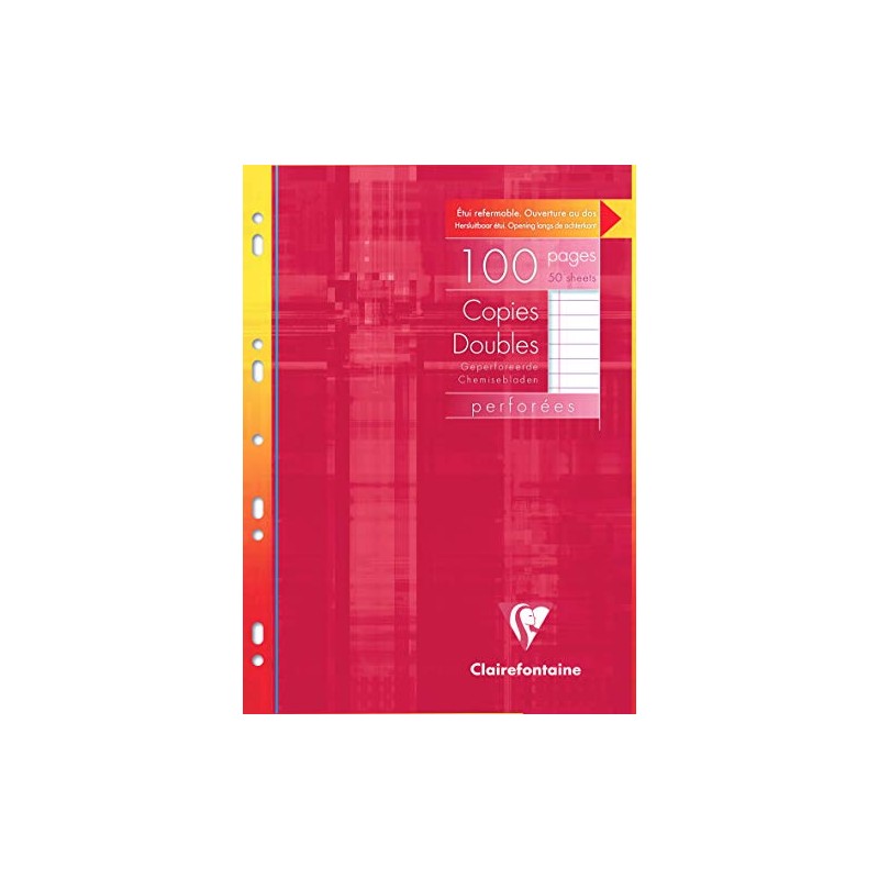 Clairefontaine 4725C - Pack of 100 Pages Exam Sheet (Double