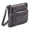Wise Owl Accessories Small Triple Zip Real Leather Women's Crossbody-