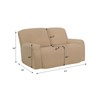 Easy-Going Oversized 6 Pieces Microfiber Stretch Sectional Recliner Loveseat Sofa