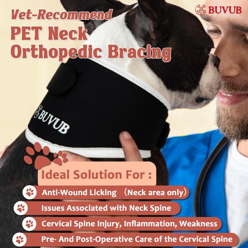 BUVUB Dog Neck Brace Supports Pet's Necks with Intervertebral Disk