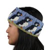 Pachamama Women Wool Ear Warmer Headband Fleece Lined Handknitted Puffin