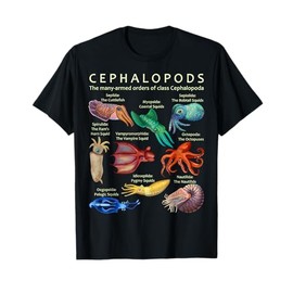 The Cephalopod Octopus Squid Cuttlefish and Nautilus T-Shirt