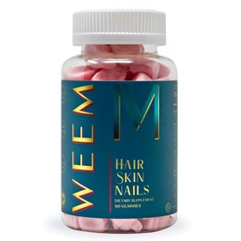 WEEM Hair Skin and Nails Gummies - Supports Healthy Hair - Vegan biotin Vitamins for Women & Men Supports Faster Hair Growth, Stronger Nails, Healthy 
