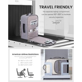 LOVEVOOK Travel Backpack for Women,40L Carry On Backpack for Airplanes,17.3 Inch Laptop Personal Item Travel Bag