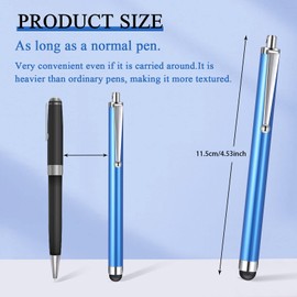 5 Pieces Tablet Stylus Pens Universal Capacitive Touch Screen Pens Capacitive Stylus Pen Digital Stylus Pen Suitable for Electronic Touch Products, Black, White, Silver, Dark Blue, Pink