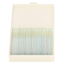 Botanical Slide Set, Prepared Microscope Slides, 25PCS Optical Glass Cover Transparent Slide Set for Cell Tissue Specimen, Microscope Glass Slide for Biological, Science