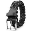 F&L CLASSIC Leather Braided Belts for Men - Mens Casual
