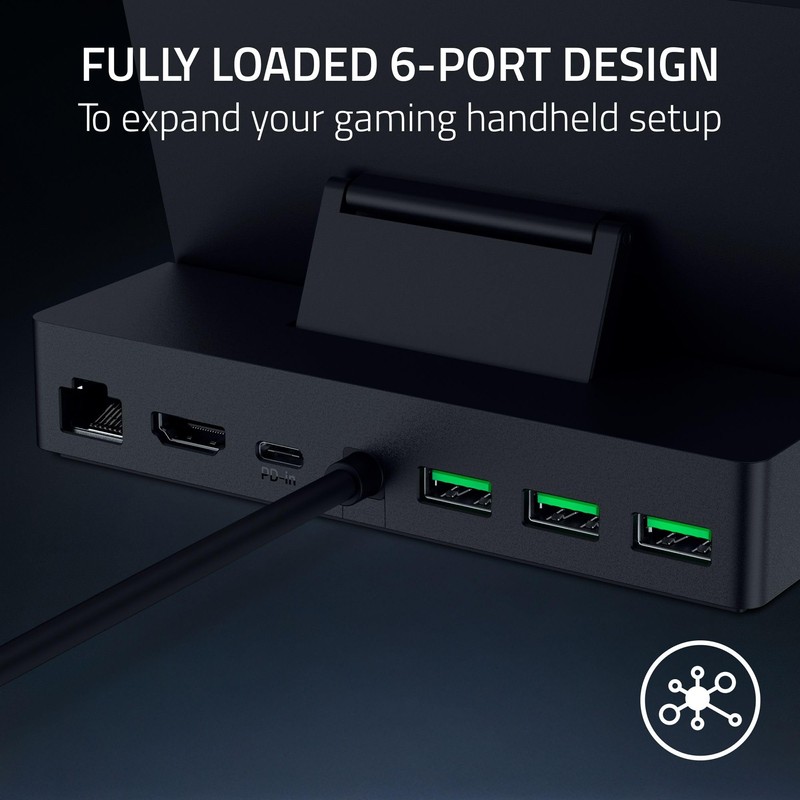 Razer Handheld Dock Chroma: Charging Hub & Expand Connectivity for
