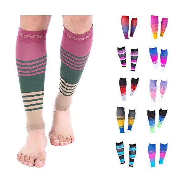 Doc Miller Calf Compression Sleeve Men and Women 20-30 mmHg,
