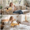 Lavievert 2-in-1 Bed & Couch Arm Tray, Bamboo Sofa Clip