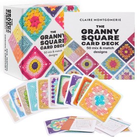 KOIROI Granny Square Häkel-Karten, 50 Stück Mixen und Matchen Designs Häkel-Karten, Granny Square Card Deck Häkel-Karten mit Häkelschrift und Foto zu jedem Granny Square für Erwachsene und Anfänger
