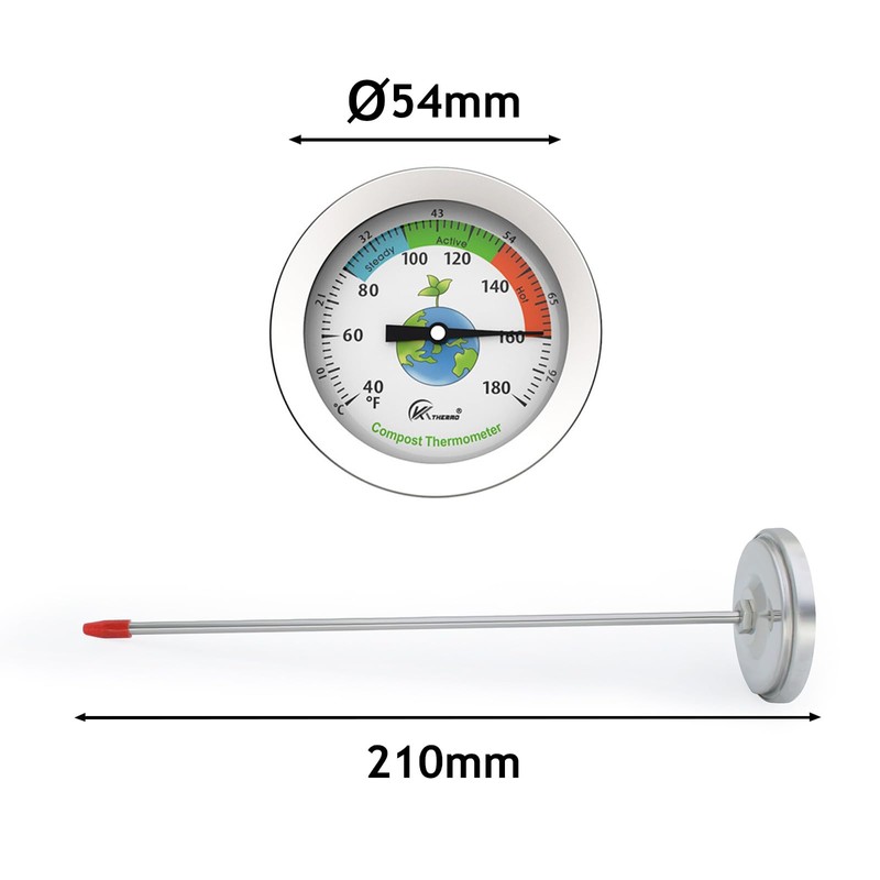 Precision Soil Thermometer - Essential Garden Tool for Accurate Temperature