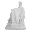 Ebros Gift Seated Abraham Lincoln Figurine in White Resin Finish