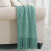 BOURINA Textured Solid Soft Sofa Throw Couch Cover Knitted Decorative
