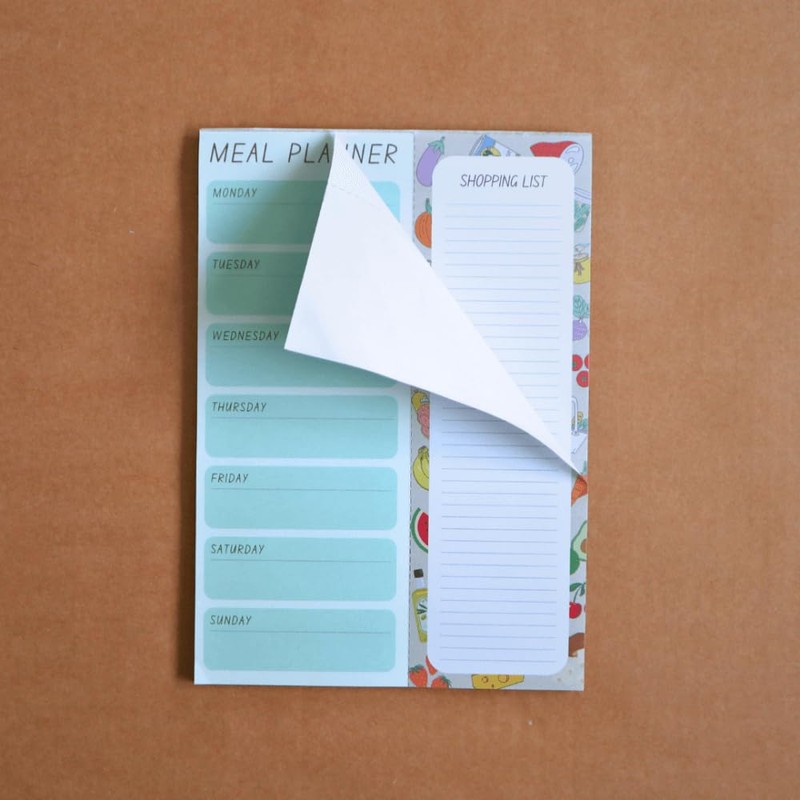 Magnetic Weekly Meal Planner and Tear-Off Shopping List for Fridge,