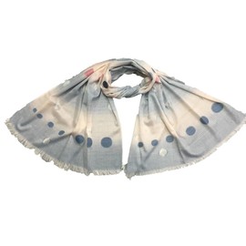 Temminc Women's Stripe Pattern Scarf,Fashion Traveling Spring Scarf,Lightweight Head Wrap Neck Evening Dress Thin Scarf,White Color