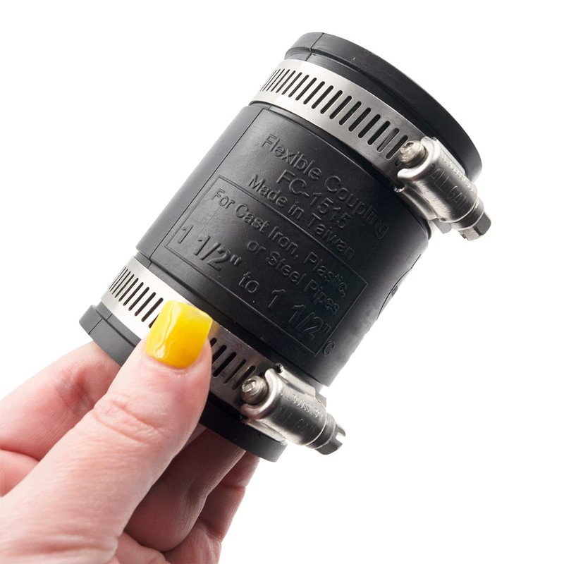 Supplying Demand 86001 Rubber Coupling with Stainless Steel Clamps 1-1/2