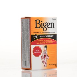 Bigen Permanent Powder Hair Color - 48 - Dark Chestnut | No Ammonia (Pack of 2)