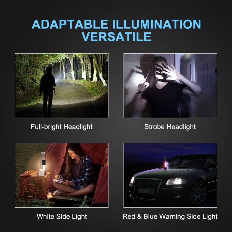 NPET T08-2 Solar Power Flashlight Car Flashlight USB Rechargeable Tactical