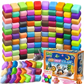 ESSENSON Air Dry Clay 124 Colors, Modeling Clay for Kids, DIY Molding Magic Clay for with Tools, Gifts for Age 3-12 Years Old Boys Girls Kids