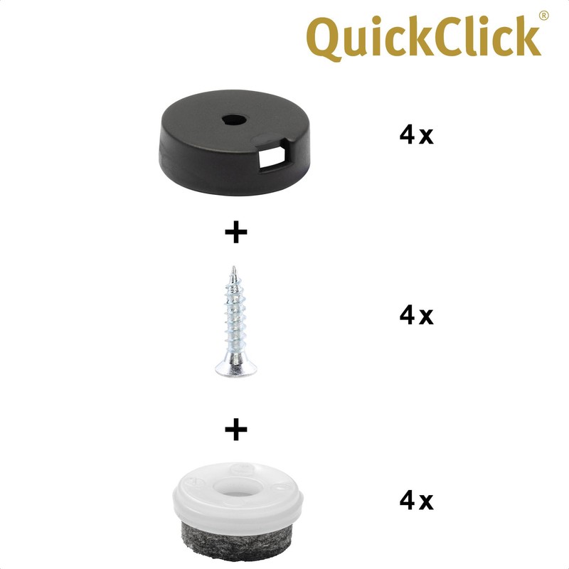 'Wagner QuickClick Glides – Set of 4 for Screwing On/Ultrasoft