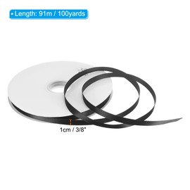 PATIKIL 3/8"x100Yard Polyester Satin Ribbon, Single Faced Grosgrain Ribbon Solid Fabric Ribbon for Crafts Wedding Party Gift Wrapping, Black