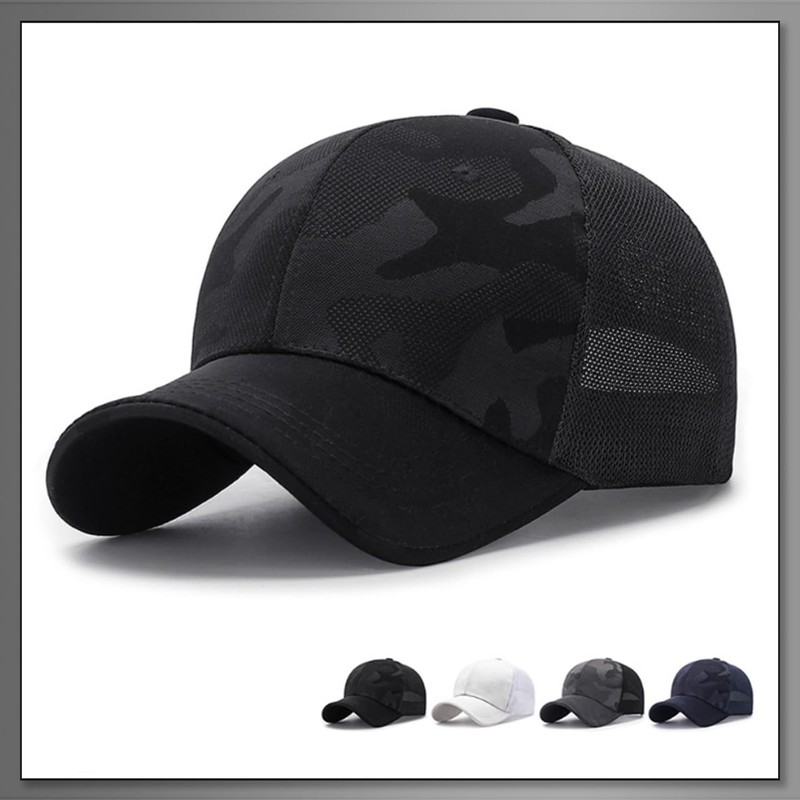 Buzz Selection Cap491 Cap, Camouflage, Lightweight, Mesh, Brim, Sports, Airsoft