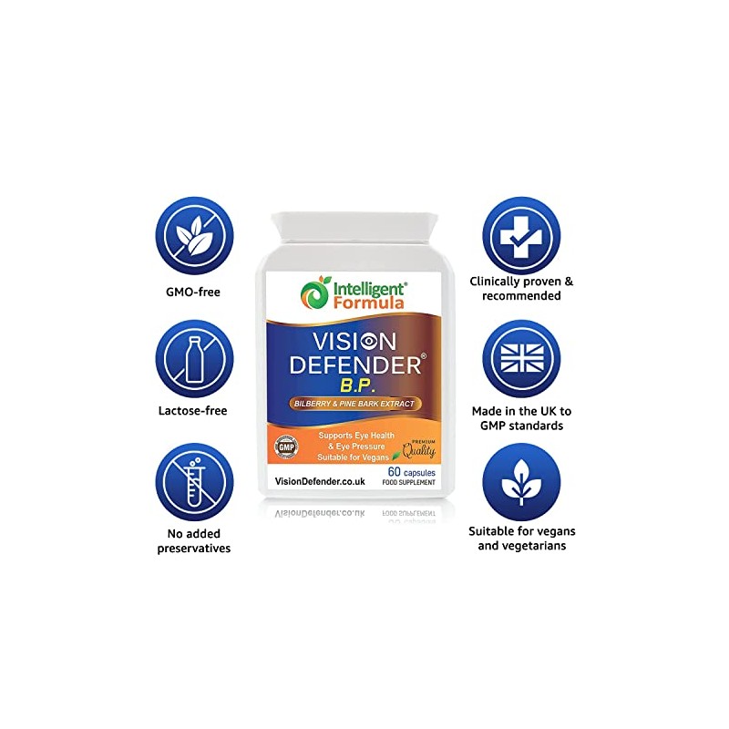 Vision Defender BP Eye Supplement: Bilberry and Pine Bark Extracts