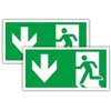 Pack of 2 – Sign Emergency Exit Sign Arrow Left